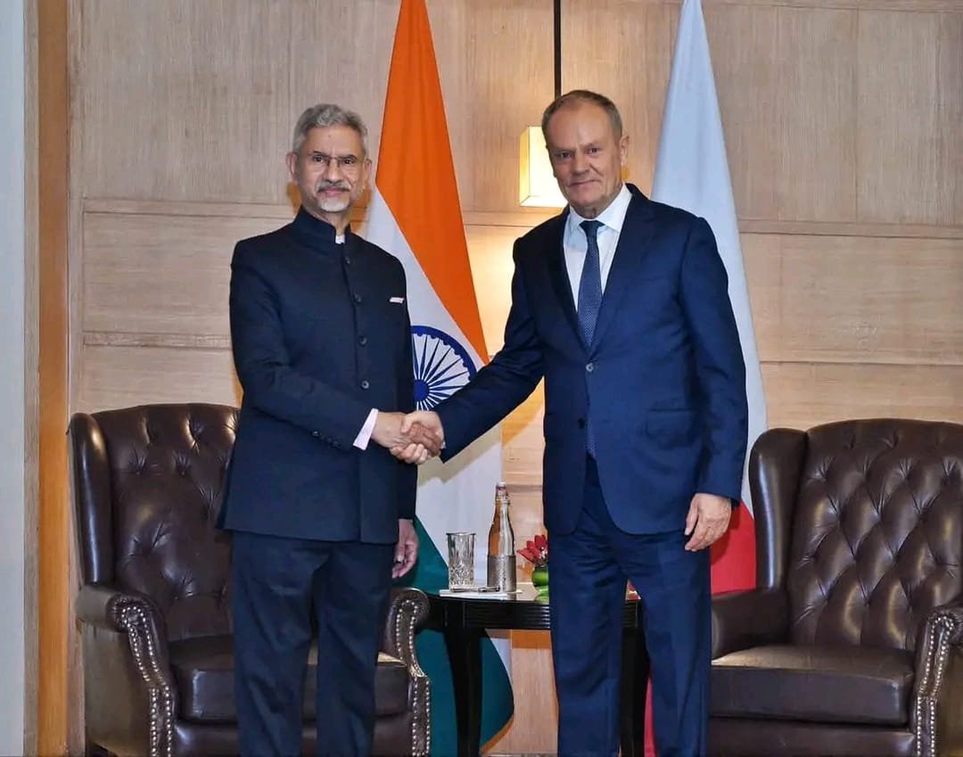 Dr. S. Jaishankar, External Affairs Minister called on H.E. Mr. Donald Tusk, Prime Minister of Poland, 22.10.2026, New Delhi.