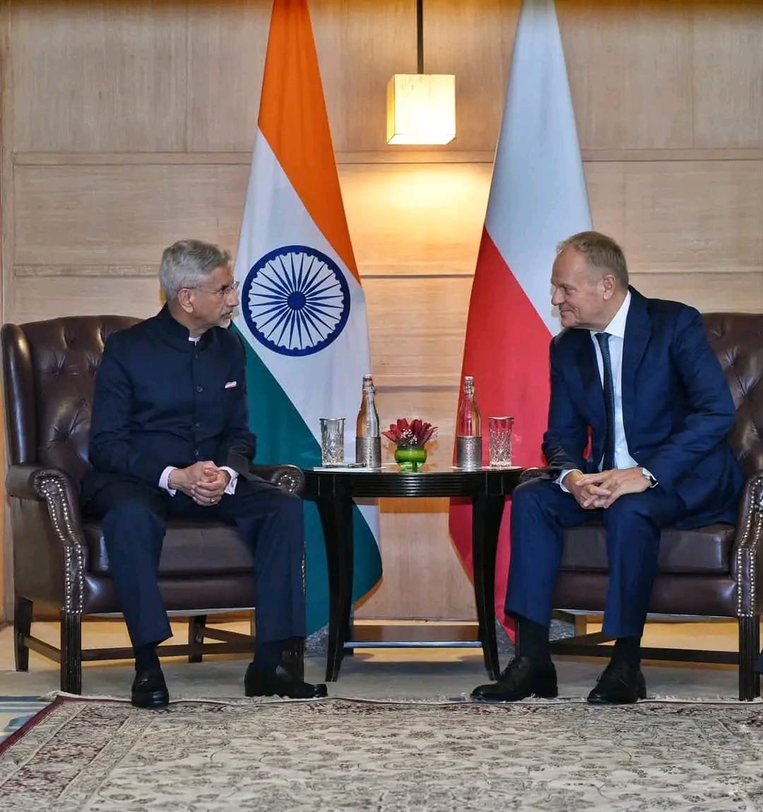 Dr. S. Jaishankar, External Affairs Minister called on H.E. Mr. Donald Tusk, Prime Minister of Poland, 22.10.2026, New Delhi.