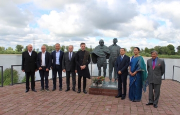 2nd India-Lithuania Friendship Award Mr. Vytautas Toleikis, who conceived the monument of Mahatma Gandhi and Herman Kallenbach, was awarded the 2nd India-Lithuania Friendship Award at a ceremony held in Rusne, Lithuania on 25th July, 2020. The ceremony was organised by the Rusne community led by Hon. Mayor Mr. Vytautas Laurinaitis. Rusne is the birth place of Herman Kallenbach and the monument commemorates friendship between Gandhi and Kallenbach  and it is also a symbol of India-Lithuania friendship. The event was attended by Ambassador Laimonas Talat-Kelpsa, Chancellor of the Ministry of Foreign Affairs, Ms. Diana Mickeviien, Director, Asia-Pacific, Ministry of Foreign Affairs, Mr. Tsewang Namgyal, Ambassador of India to Lithuania and Mr. Julius Pranevicius, Lithuanian Ambassador to India. It was also attended by Ambassadors of the USA, Germany and Israel in Vilnius and Hon. Consul of India, Mr. Rajinder Chaudhary, the first winner of the Award.