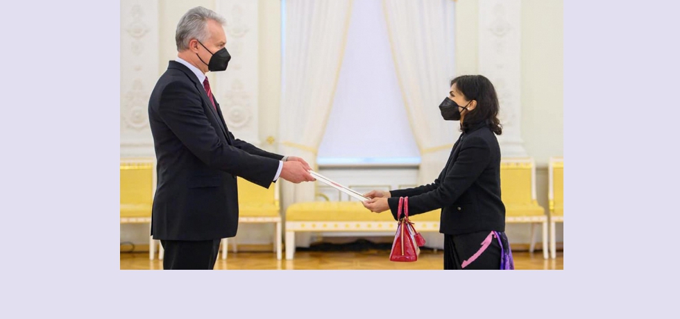 Presentation of credentials to HE Gitanas Nauseda, President of the Republic of Lithuania by Ambassador