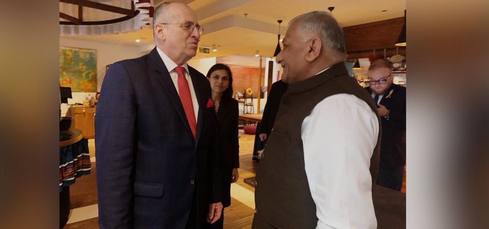 MOS V K Singh, Special Envoy of PM Modi to oversee the evacuation of Indian students out of Ukraine via Poland, had a meeting with HE Zbigniew Rau, Foreign Minister of Poland, during his visit to Rzeszow, 5th March 2022.