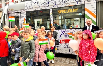 Inauguration of Special India@75 Train in Wroclaw, Poland