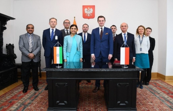 Exchange of instruments of ratification of the India-Poland Treaty on Mutual Legal Assistance in Criminal Matters