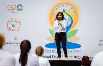 9th International Day of Yoga event celebrated in Warsaw, 18 June 2023