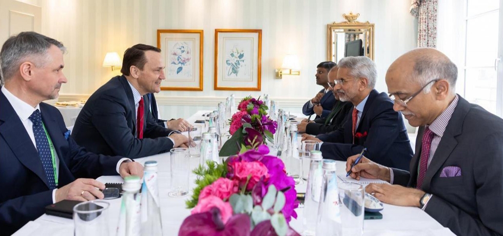 External Affairs Minister Dr. S. Jaishankar met H.E. Mr. Radoslaw Sikorski, Minister of Foreign Affairs of Poland on the sidelines of Munich Security Conference 2024 in Germany