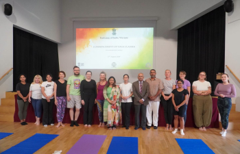 The Embassy of India started the first batch of Yoga Class with an inspiring opening address by Ambassador Ms. Neeta Bhushan, highlighting the timeless values of Yoga and its role in promoting physical well-being, mental harmony and inner balance. The session brought together participants in spirit of wellness, mindfulness and togetherness, celebrating Yoga as India’s gift to the world. Members of diplomatic corps and Polish Yoga enthusiast attended the session.