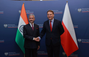  Honble EAM, Dr. S. Jaishankar met with H.E. Mr. Radoslaw Sikorski, Vice Prime Minister and Minister of Foreign Affairs of Poland, in Warsaw.