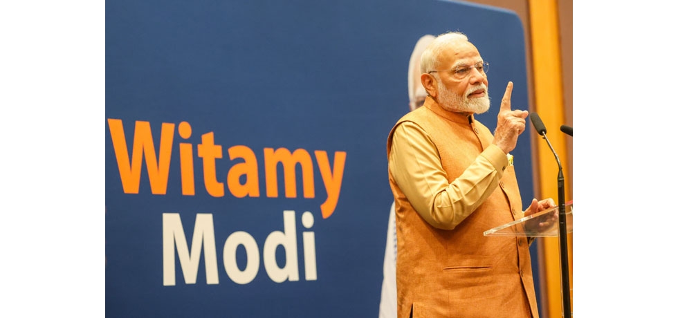 HE Mr Narendra Modi, Prime Minister of India, addresses the Indian community at Witamy Modi, a community event, 21.08.2024, Warsaw.