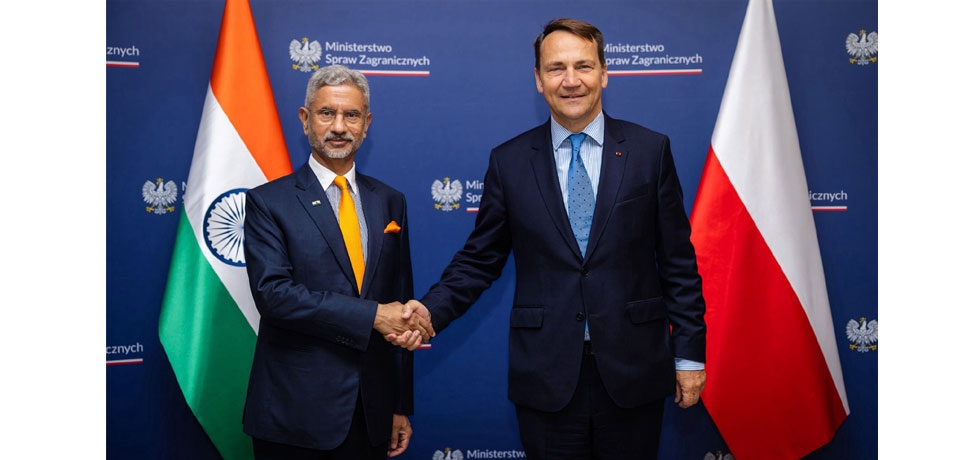 Dr. S. Jaishankar, External Affairs Minister of India, with HE Mr Radoslaw Sikorski, Foreign Minister of Poland, at the Ministry of Foreign Affairs, 22.08.2024, Warsaw.